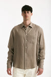 Camicia in cupro cammello men Grifoni - 2