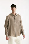 Camicia in cupro cammello men Grifoni - 3