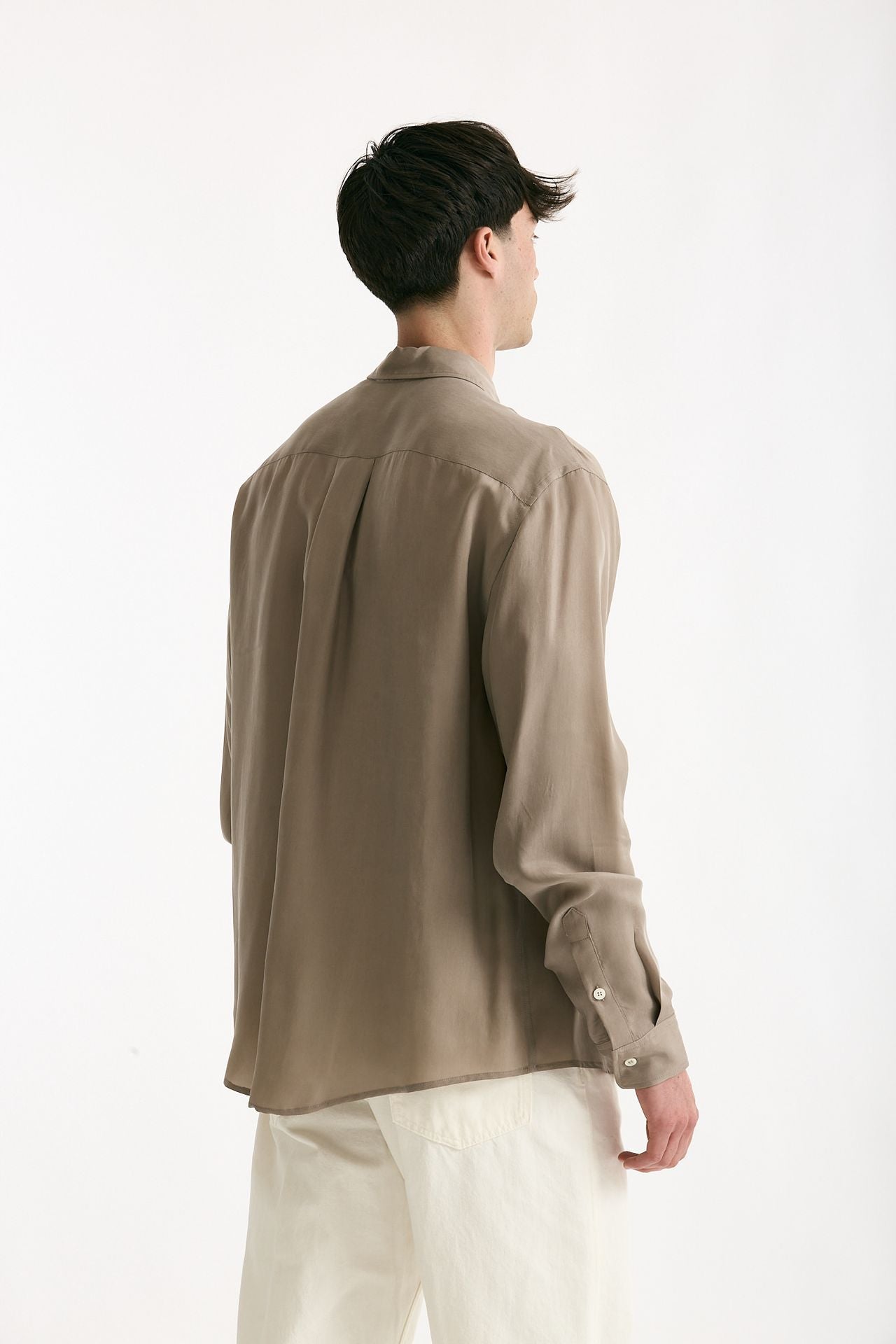 Camicia in cupro cammello men Grifoni - 4
