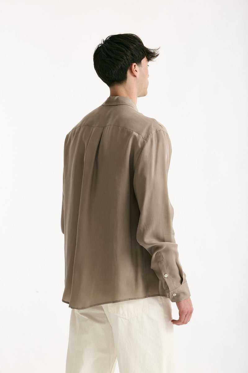 Camicia in cupro cammello men Grifoni - 4