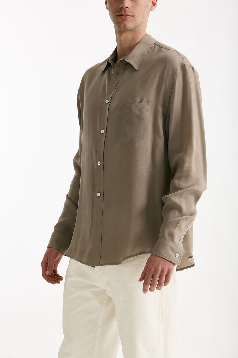 Camicia in cupro cammello men Grifoni - 1