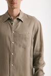 Camicia in cupro cammello men Grifoni - 5