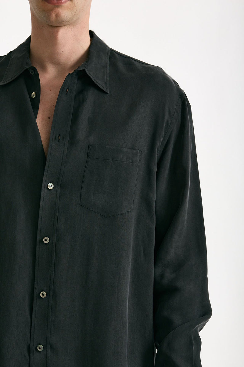 Camicia in cupro nero men Grifoni - 5