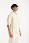 Camicia mezza manica in viscosa rigato men Grifoni - 2