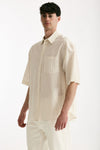 Camicia mezza manica in viscosa rigato men Grifoni - 4