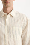 Camicia mezza manica in viscosa rigato men Grifoni - 5