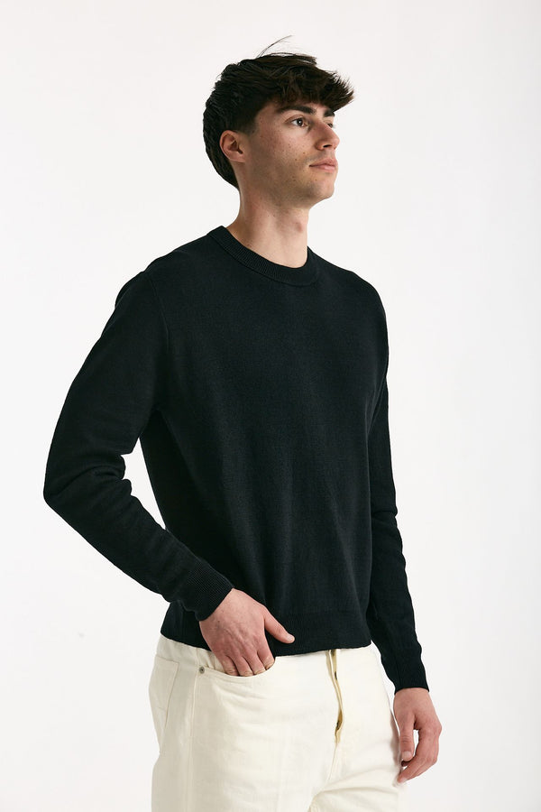 Maglia in lino nero men Grifoni