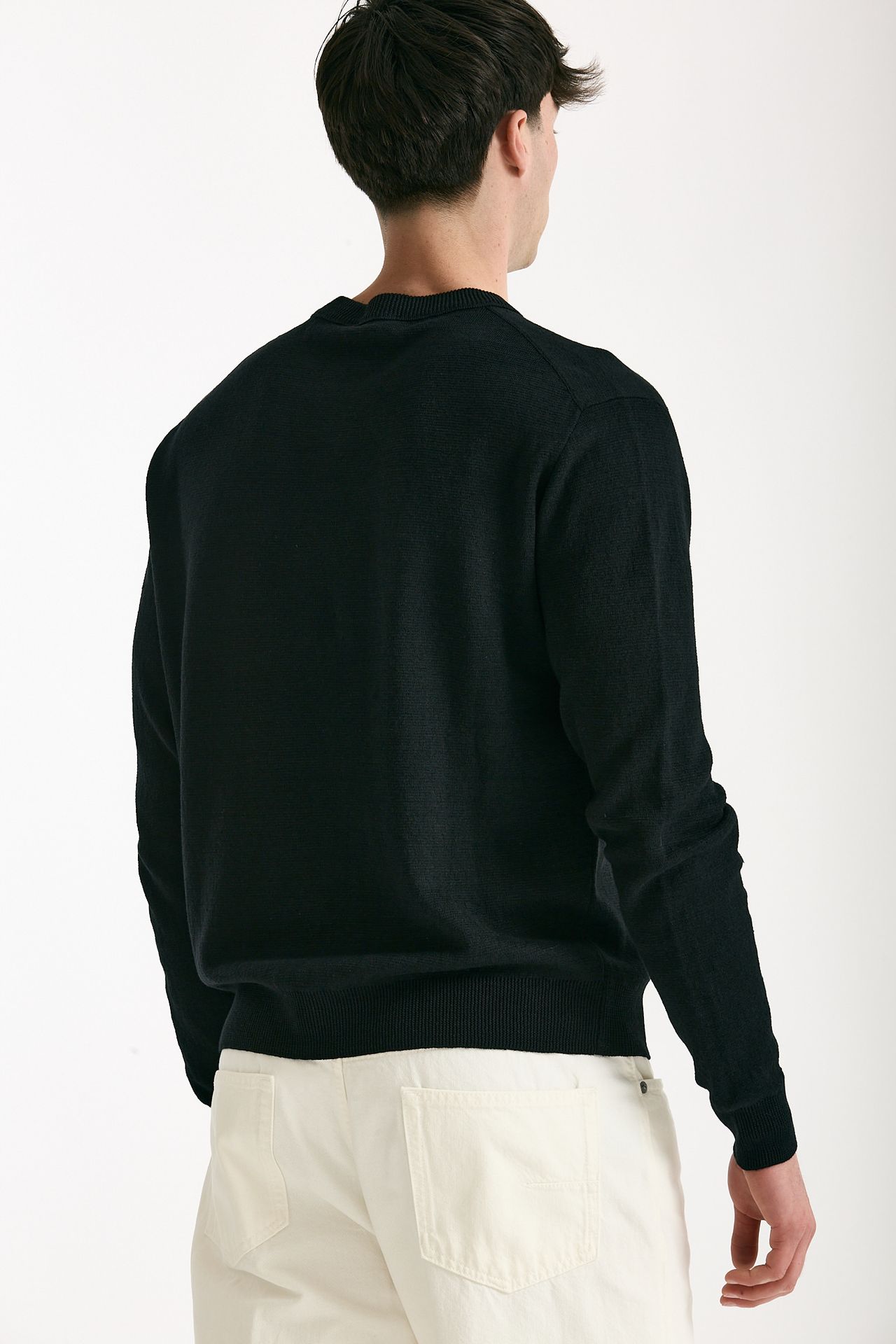 Maglia in lino nero men Grifoni - 4