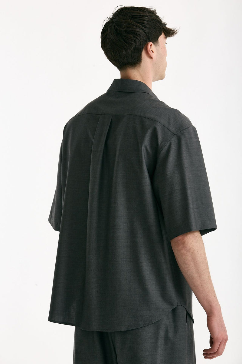 Camicia in lana ferma grigio men Grifoni - 3