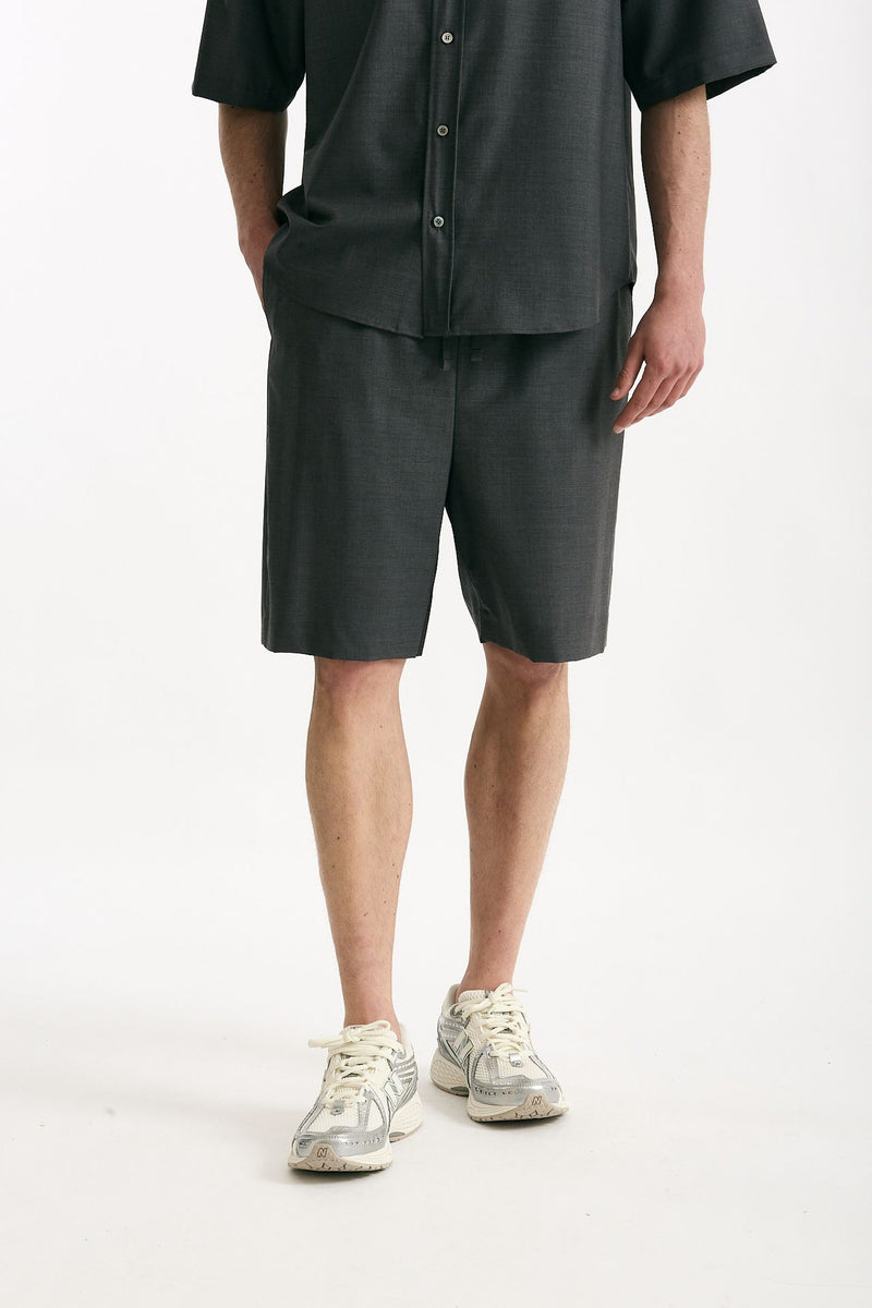 Bermuda in lana ferma grigio men Grifoni - 1
