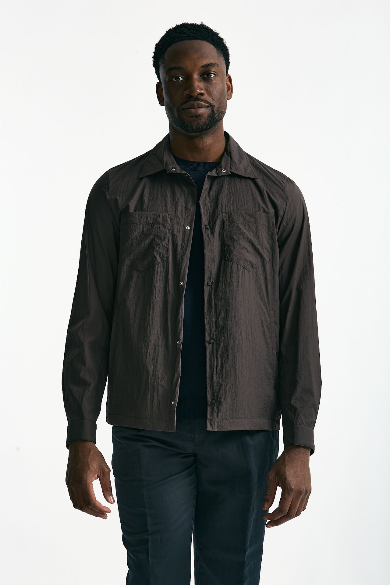 Giubbino camicia in nylon marrone men Herno - 2