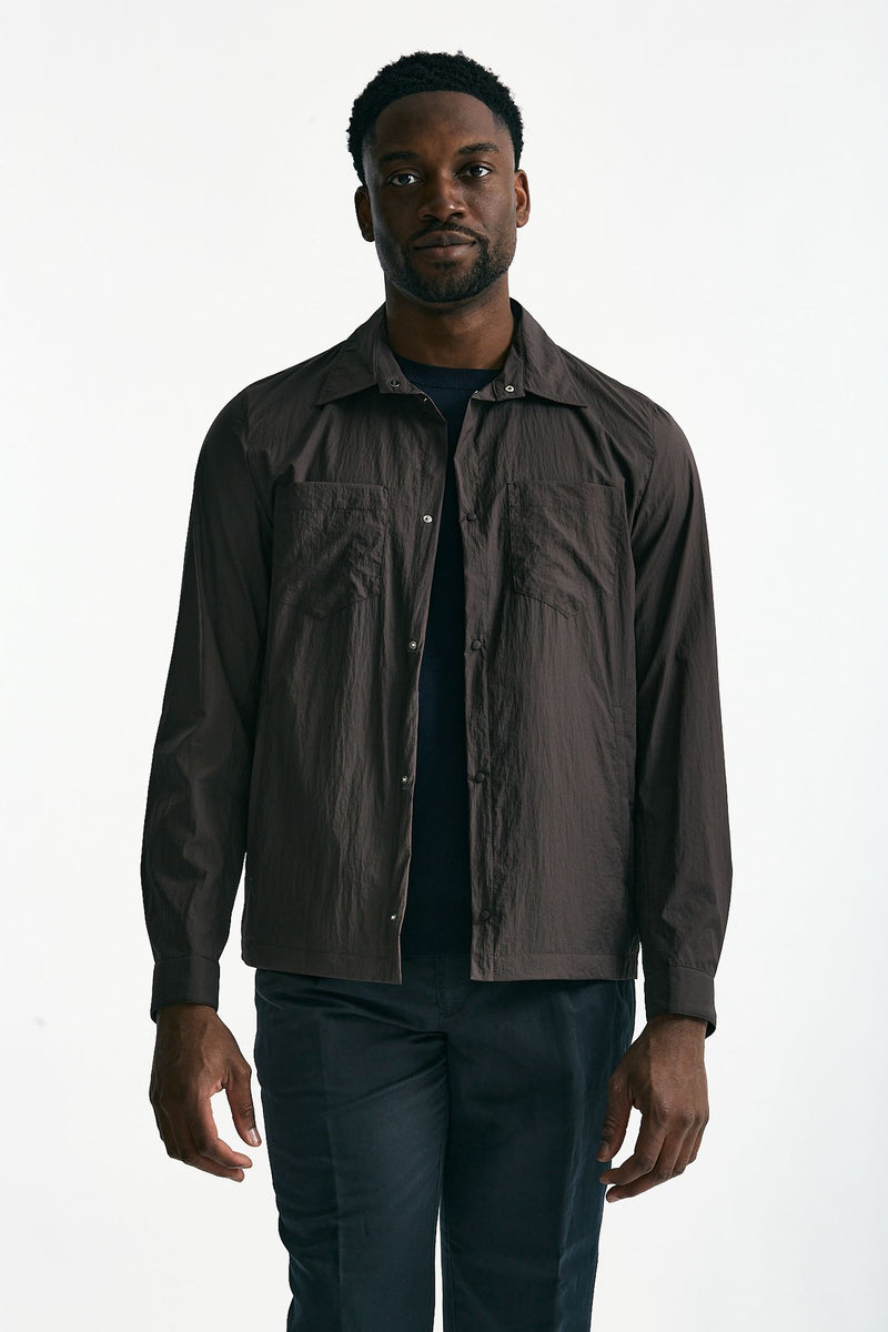 Giubbino camicia in nylon marrone men Herno - 2