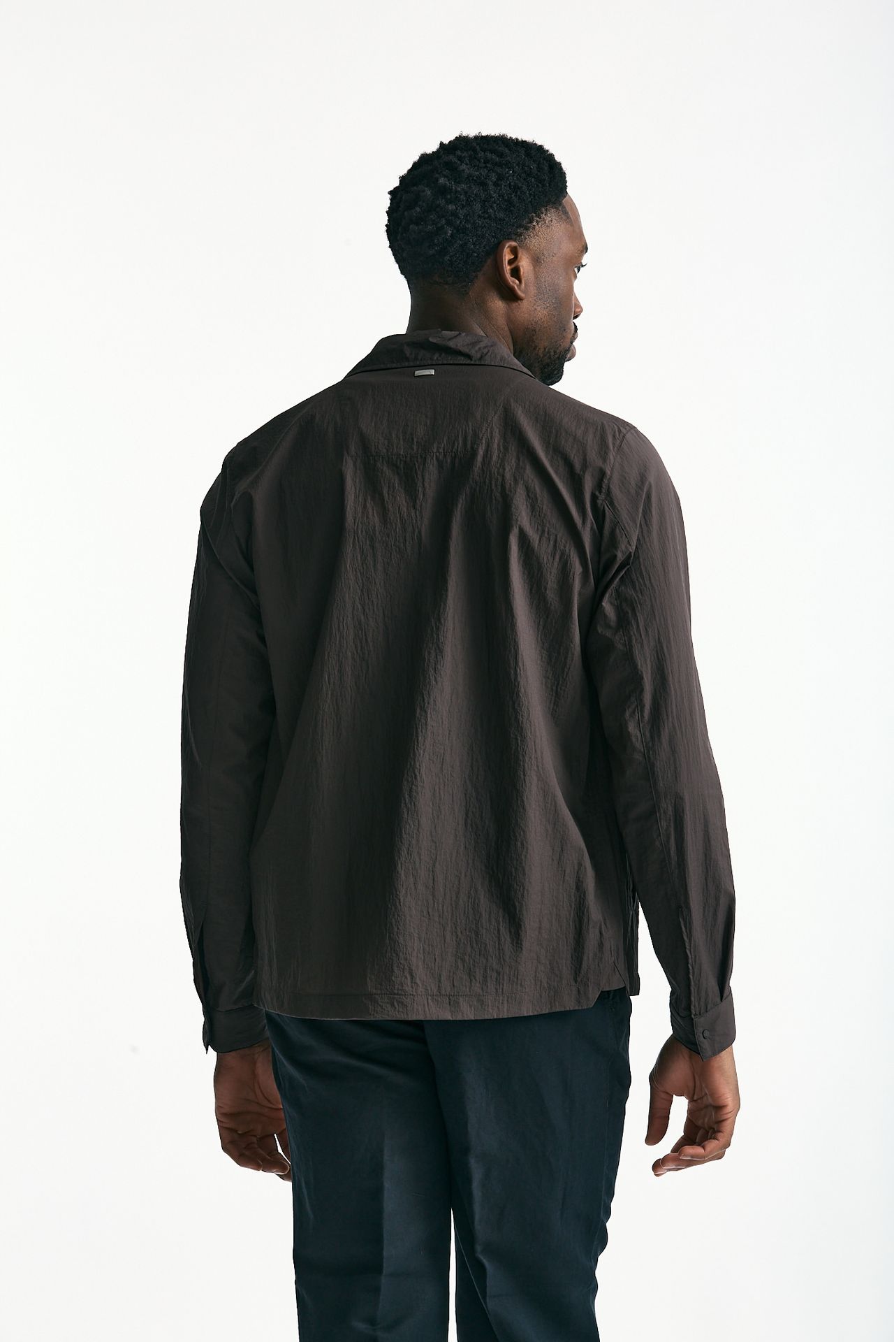 Giubbino camicia in nylon marrone men Herno - 3