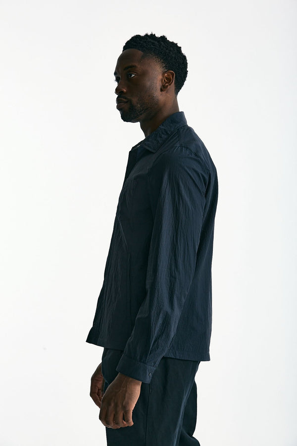 Giubbino camicia in nylon blu men Herno