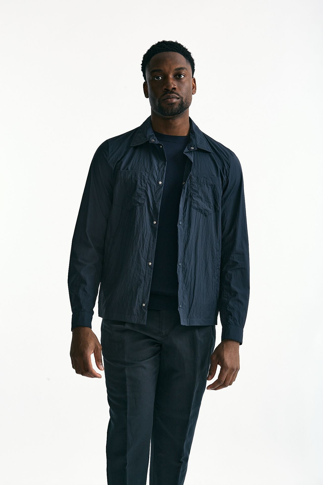 Giubbino camicia in nylon blu men Herno - 5