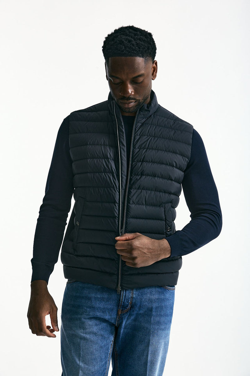 Smanicato micro piumino ibrido blu men Herno - 1