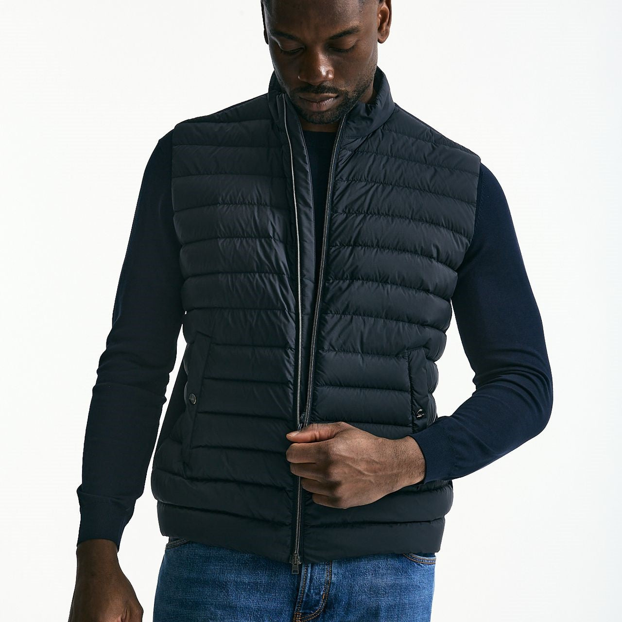 Smanicato micro piumino ibrido blu men Herno - 9