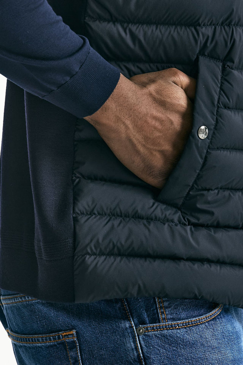 Smanicato micro piumino ibrido blu men Herno - 7