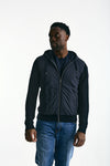 Giubbino ibrido blu Micro piuma e jersey di cotone men Herno - 1