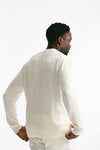 Maglia in cotone boucle bianco men Hosio - 3