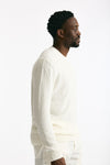 Maglia in cotone boucle bianco men Hosio - 4