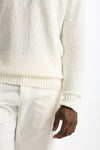 Maglia in cotone boucle bianco men Hosio - 6