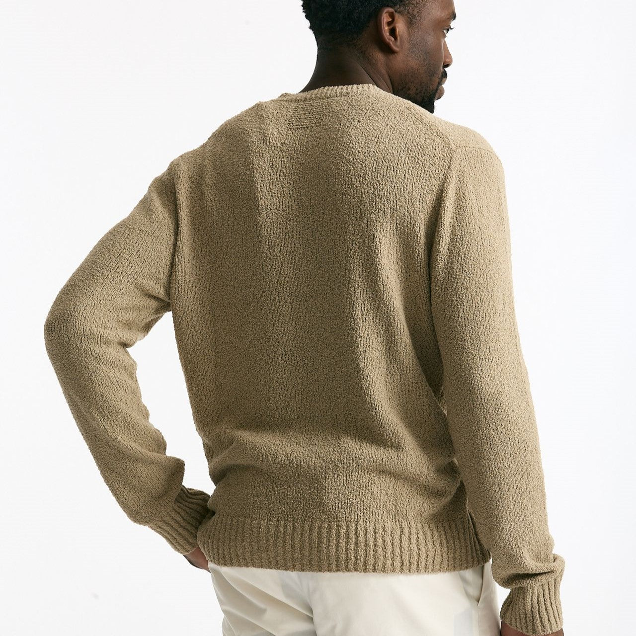 Maglia in cotone bouclè beige men Hosio - 7