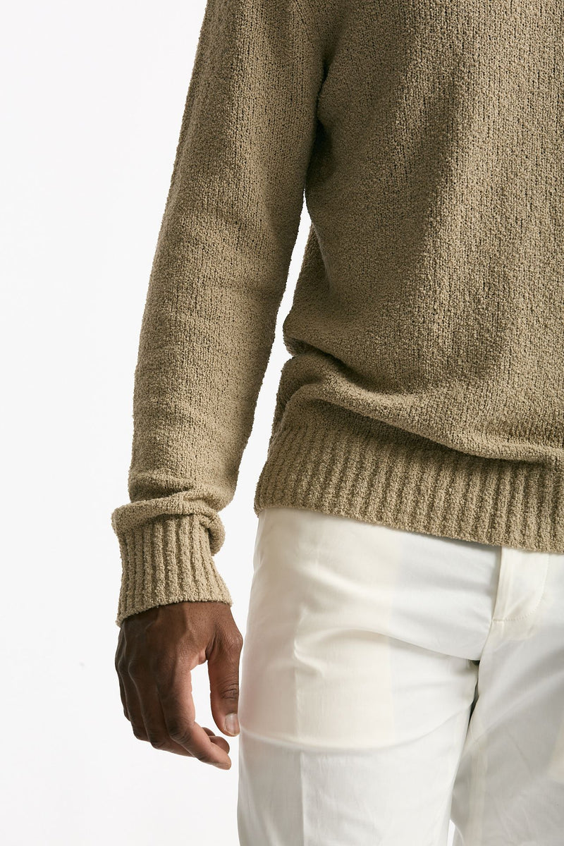 Maglia in cotone bouclè beige men Hosio - 5
