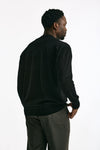 Maglia girocollo in cotone nero men Hosio - 3