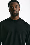 Maglia girocollo in cotone nero men Hosio - 5