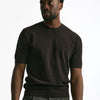 T-shirt micro operata in cotone marrone men Hosio - 6