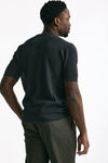 T-shirt micro operata in cotone antracite men Hosio - 4
