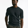 T-shirt micro operata in cotone antracite men Hosio - 6