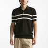 Polo rigata in cotone marrone men Hosio - 6