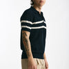 Polo rigata in cotone blu men Hosio - 6