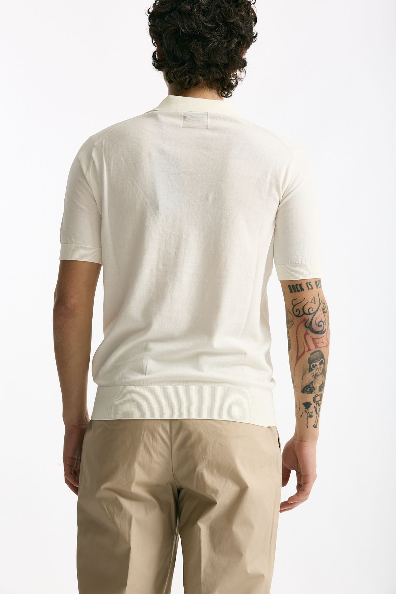 Polo maglia in cotone bianco men Hosio - 3