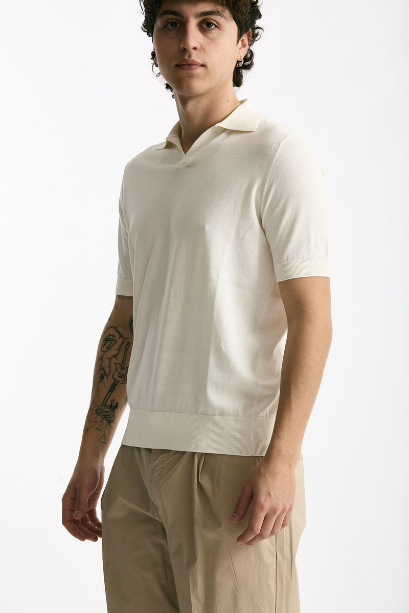 Polo maglia in cotone bianco men Hosio - 4