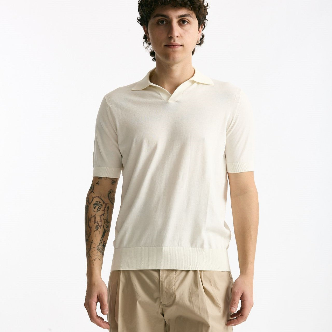 Polo maglia in cotone bianco men Hosio - 6