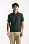 Polo maglia in cotone grigio melange men Hosio - 1