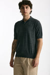 Polo maglia in cotone grigio melange men Hosio - 4