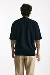 T shirt girocollo in cotone blu men Hosio - 3