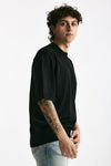 T shirt girocollo in cotone nero men Hosio - 3