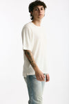 T-shirt in cotone e nylon bianco men Hosio - 2