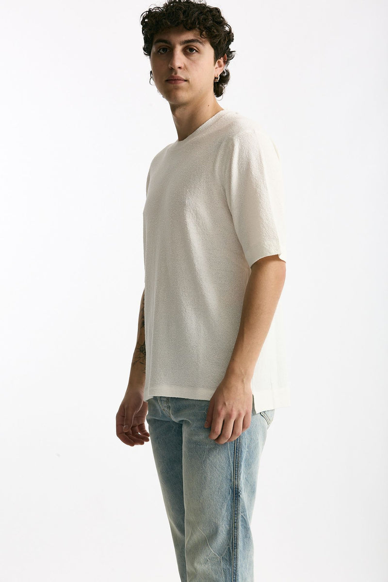T-shirt in cotone e nylon bianco men Hosio - 4