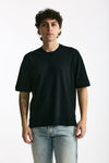T-shirt in cotone e nylon nero men Hosio - 1