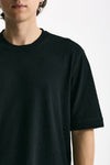 T-shirt in cotone e nylon nero men Hosio - 5