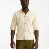 Polo camicia in cotone e nylon stretch panna men Hosio - 9