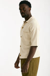 Polo camicia in cotone e nylon stretch panna men Hosio - 5