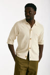 Polo camicia in cotone e nylon stretch panna men Hosio - 1
