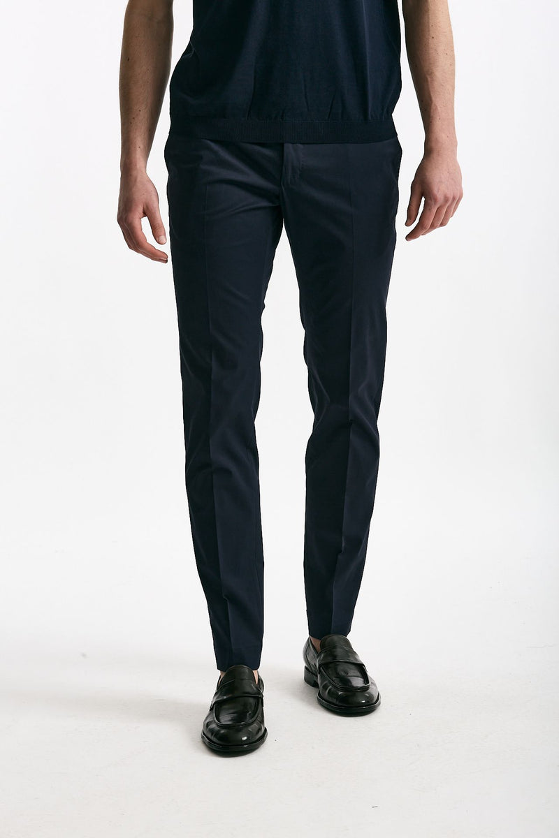 Pantalone in cotone stretch blu men Incotex - 1